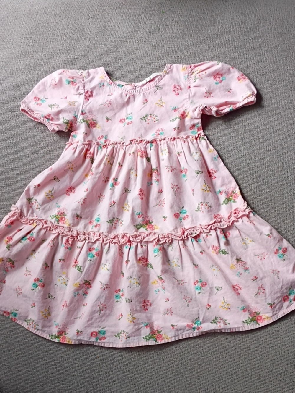 Pink Floral Cottagecore Toddler Dress